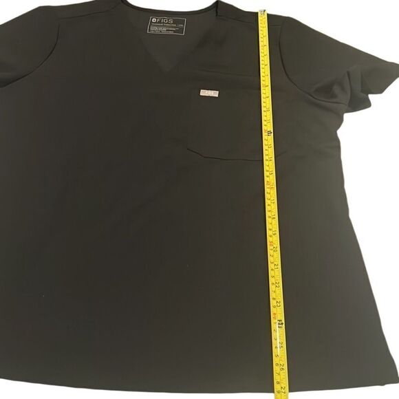 Figs Black V Neck Short Sleeves Scrub Top Size XXL - Picture 6 of 8